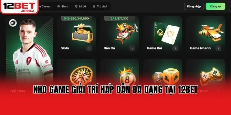 Kho game giải trí hấp dẫn đa dạng tại 12bet