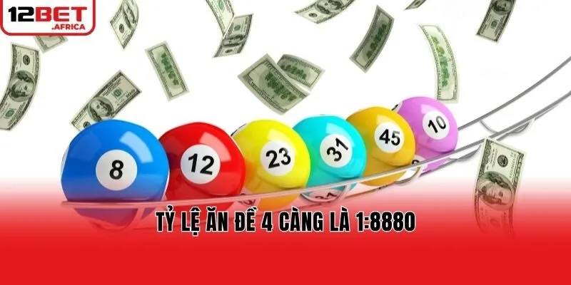 Tỷ lệ ăn đề 4 càng là 1:8880